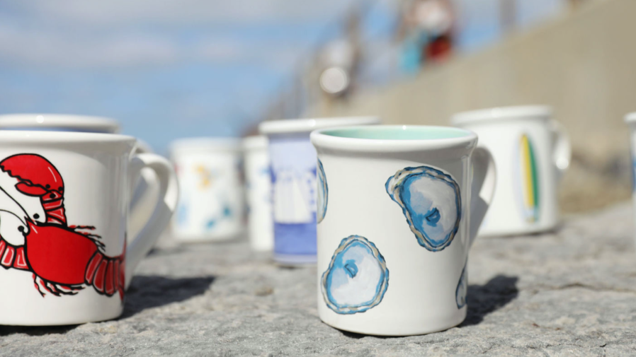 Blue Crab Ceramic Mug  Shore Decor Coastal Home Furnishings