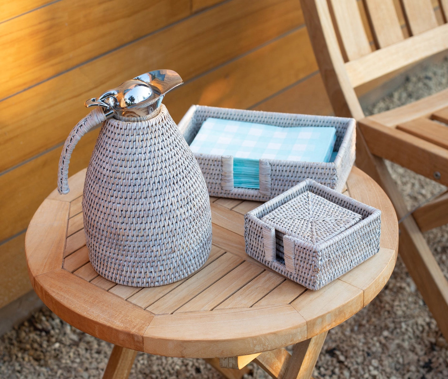 Rattan Napkin Holder with Cutout