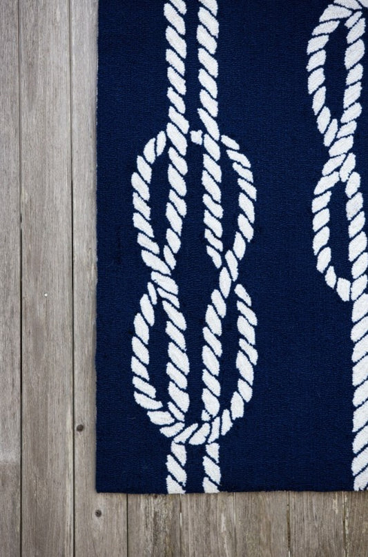 Navy Ropes Capri Rug 24x36