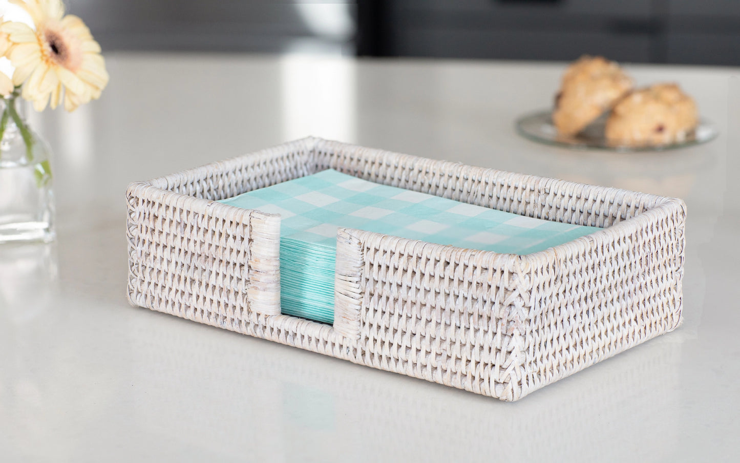 Rattan Napkin Holder with Cutout