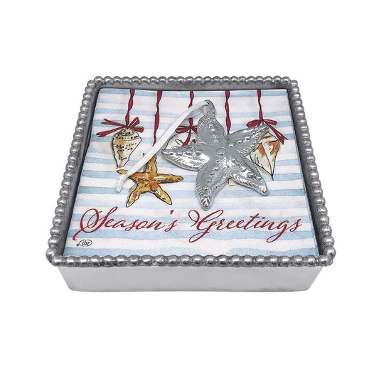 Starfish Ornament Beaded Napkin Box ***