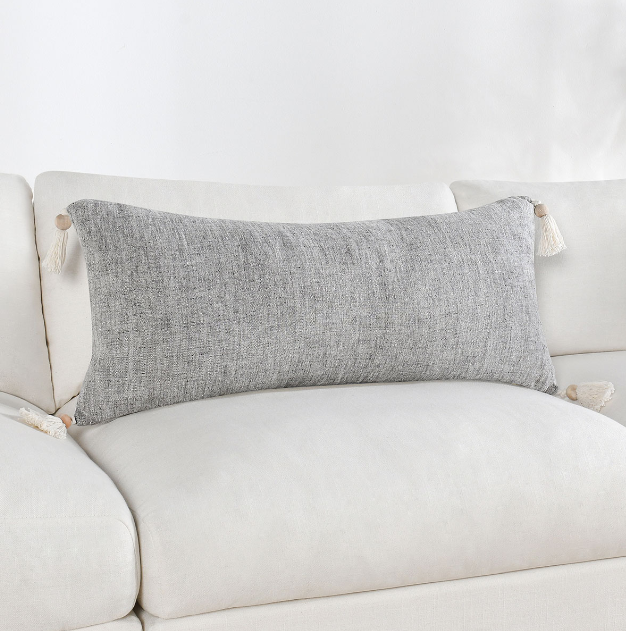 Lima Dark Grey 16" x 36" Pillow