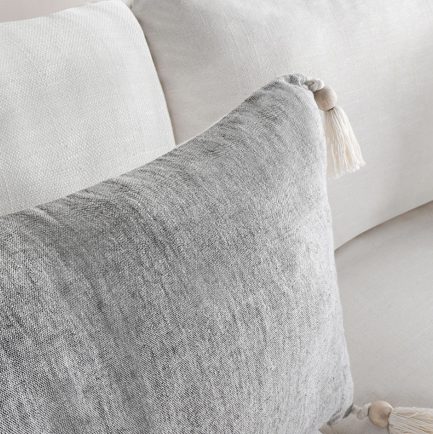 Lima Dark Grey 16" x 36" Pillow