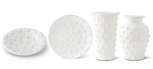 Glazed Vase with Raised Polka Dots II