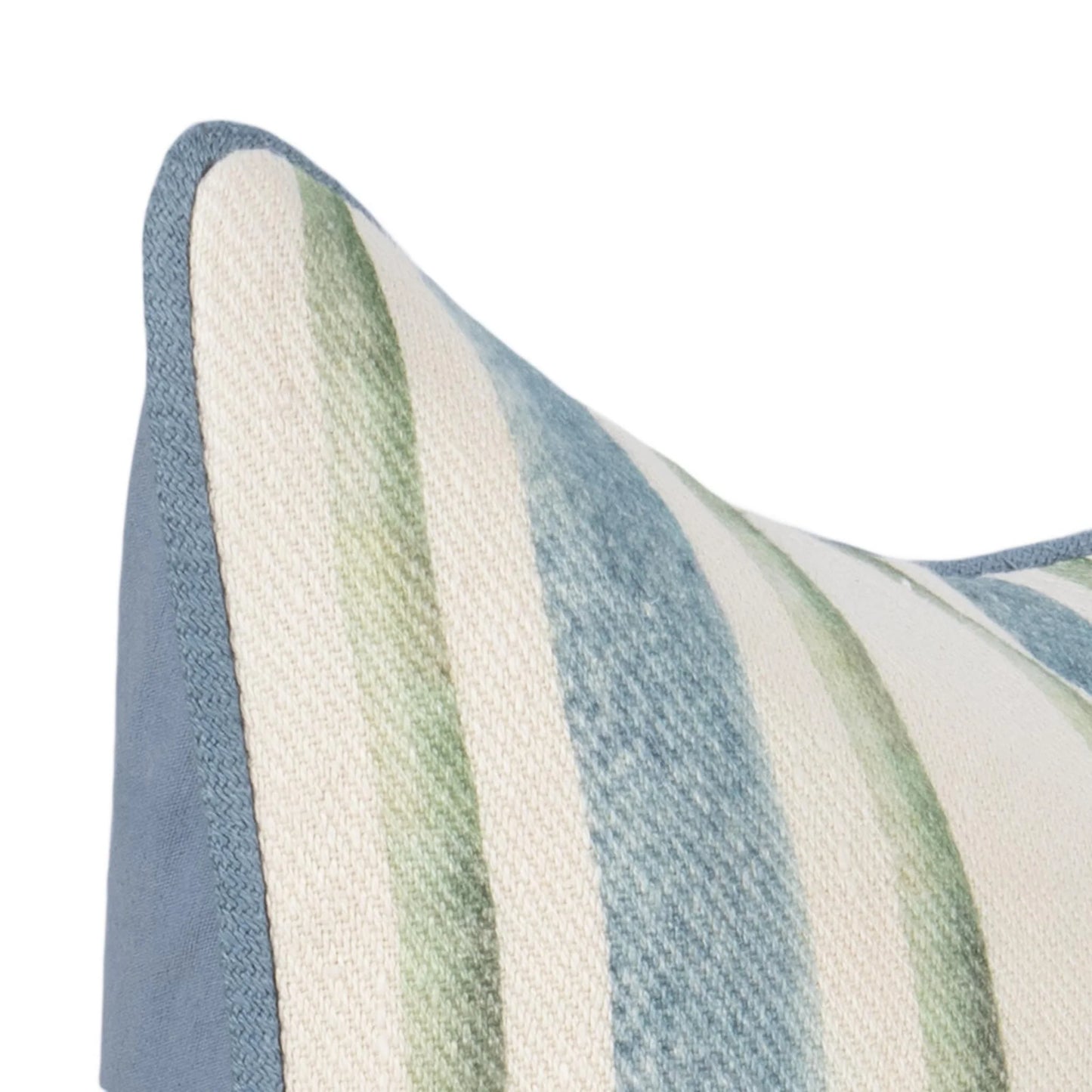 Harbor - Blue/Green Stripe Pillow