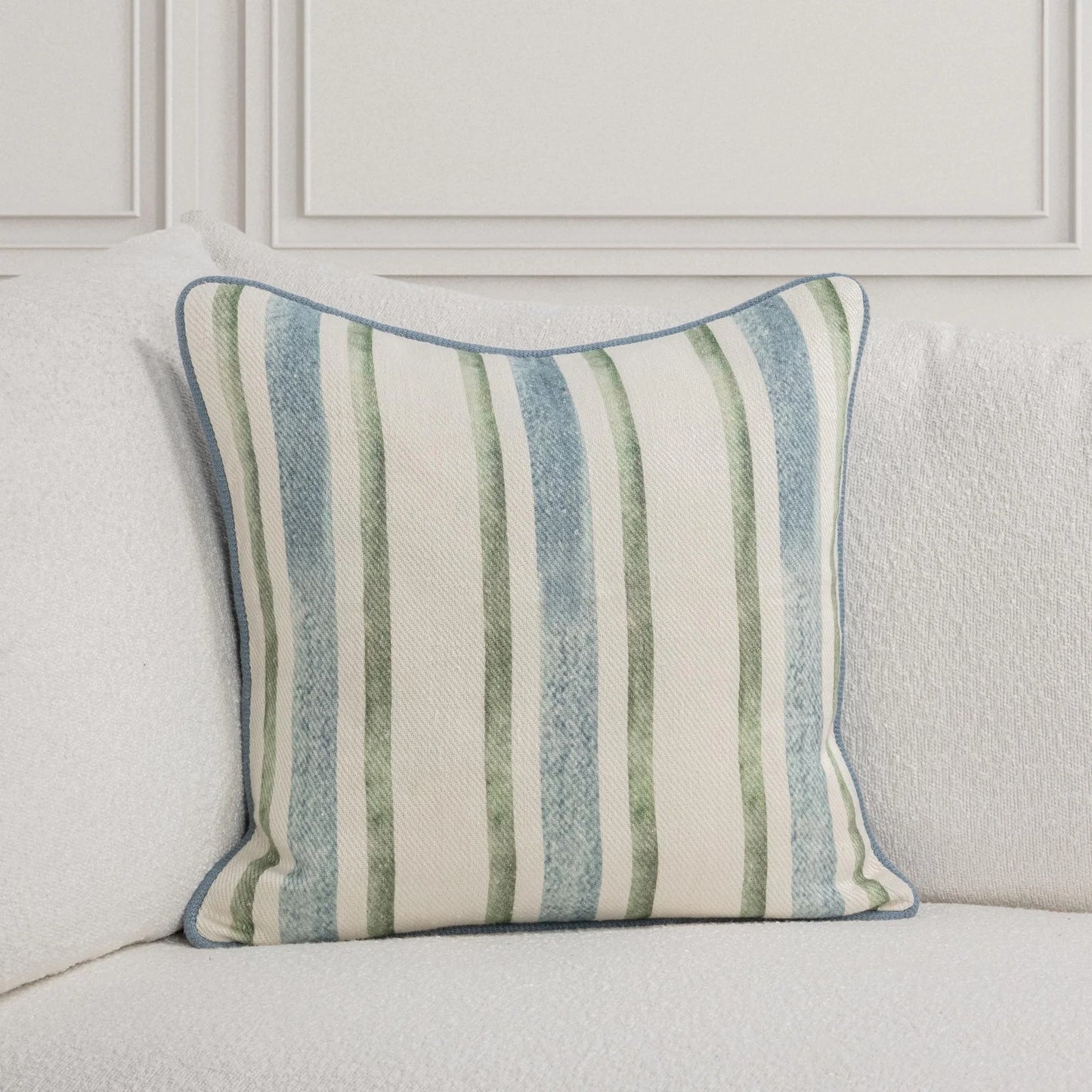 Harbor - Blue/Green Stripe Pillow