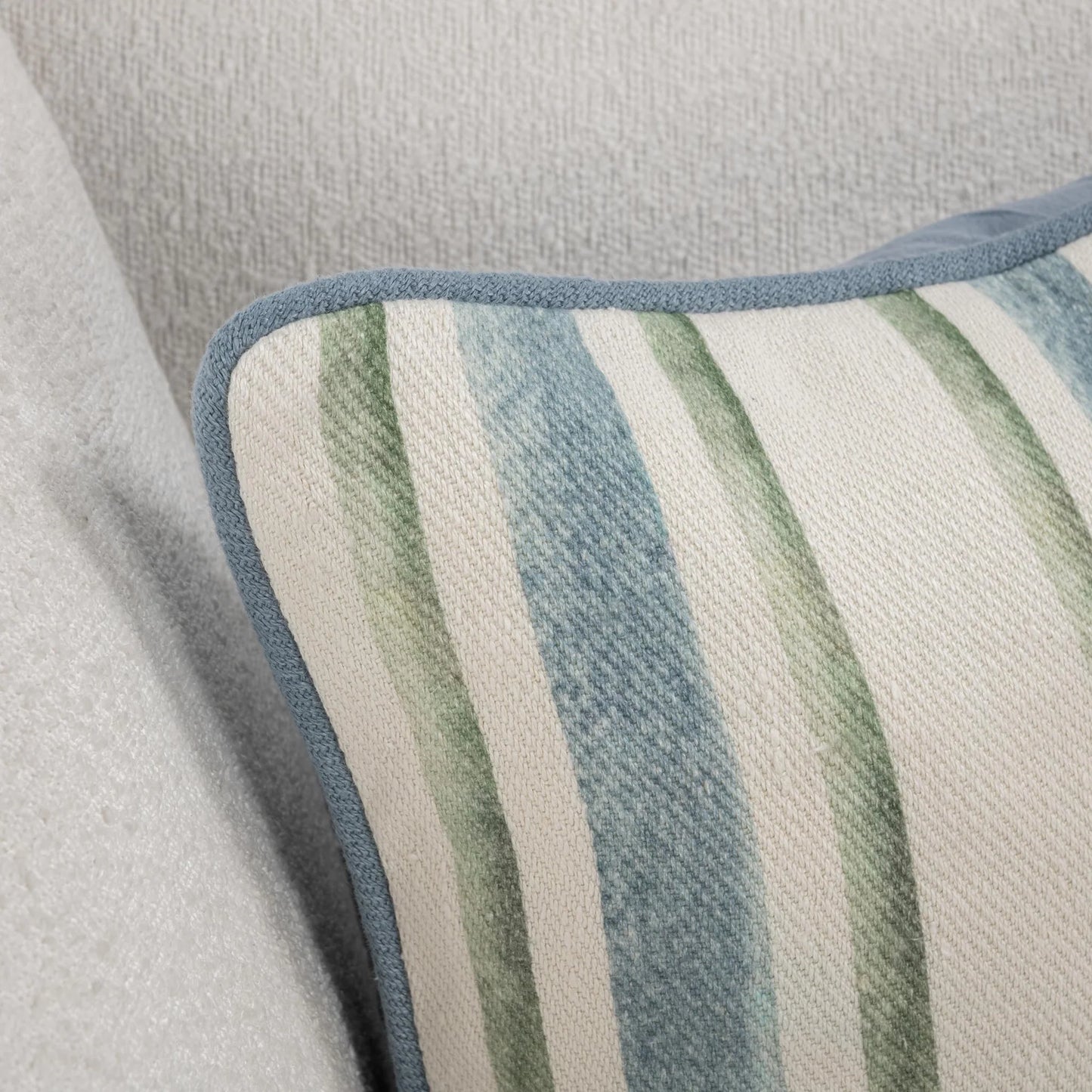 Harbor - Blue/Green Stripe Pillow
