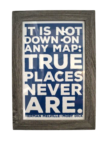 Herman Melville Quote 11x17 Distressed Grey Frame