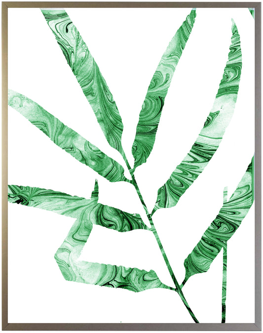 Green Marbled Leaves - Online Only