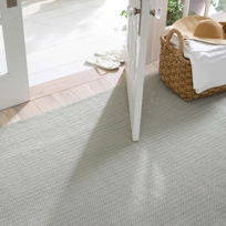 In/Out Rug Herringbone Light Blue Ivory 2X3