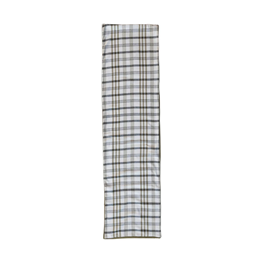 Two-Sided Stonewashed Cotton Double Cloth Table Runner w/ Cotton Back