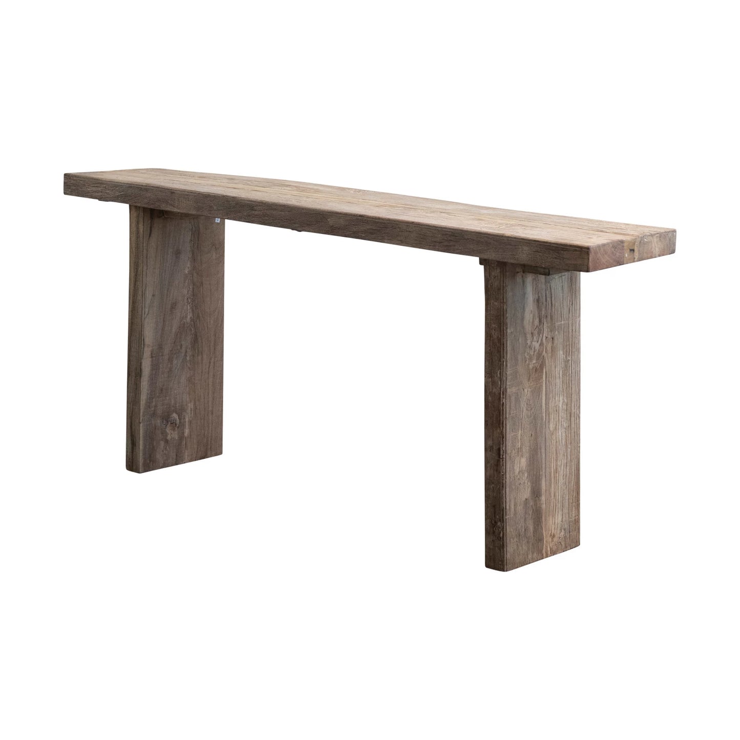 Mango Wood Slatted Console Table