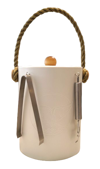White Castillian 5 qt Rope Handle Whale's Tale Tools