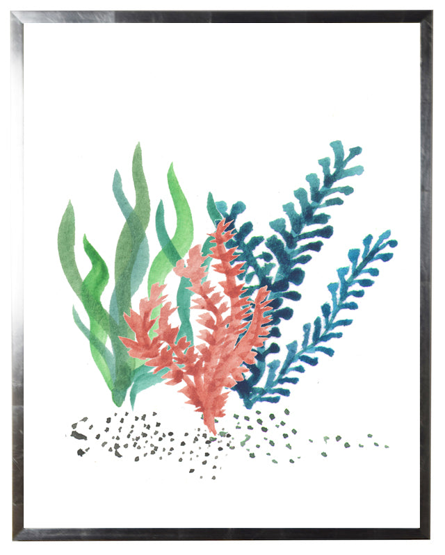 Three Green, Orange, and Blue Coral - Online Only