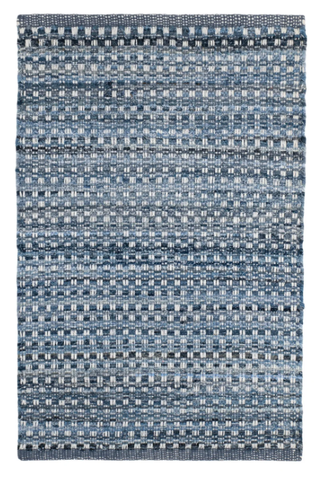 Denim Stone Handwoven Cotton Rug Blue 2x3