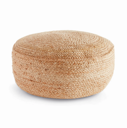 Jute Round Pouf