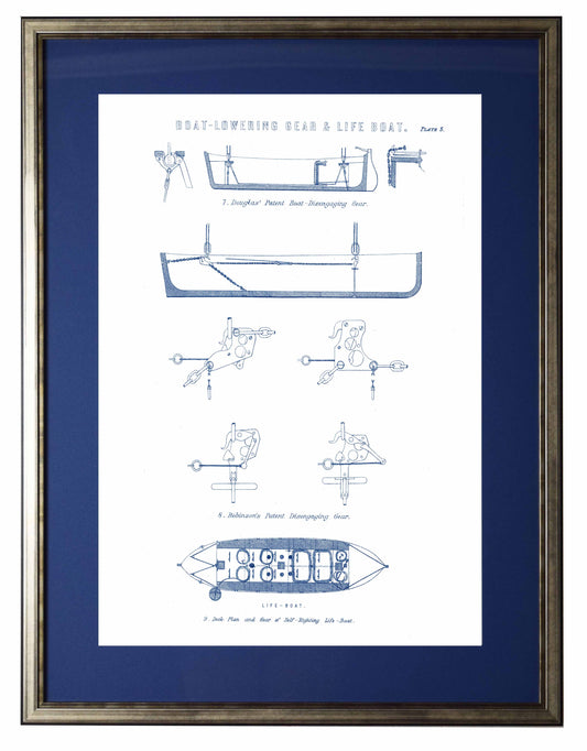 Boat Lowering Gear C, Matted - Online Only