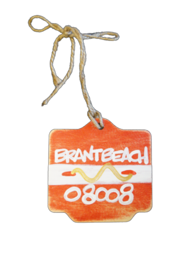 Beach Badge Ornament With Zip