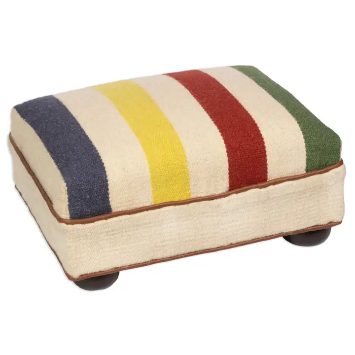 Hudson Bay 18" x 14" x 9" Foot Stool - Online Only