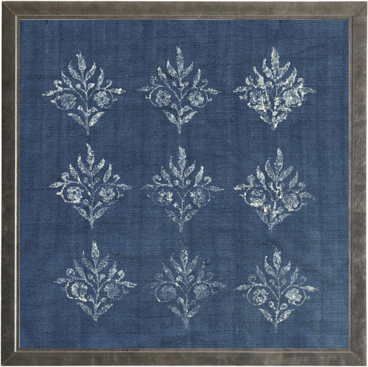 Block Print on Indigo Linen Print - Online Only