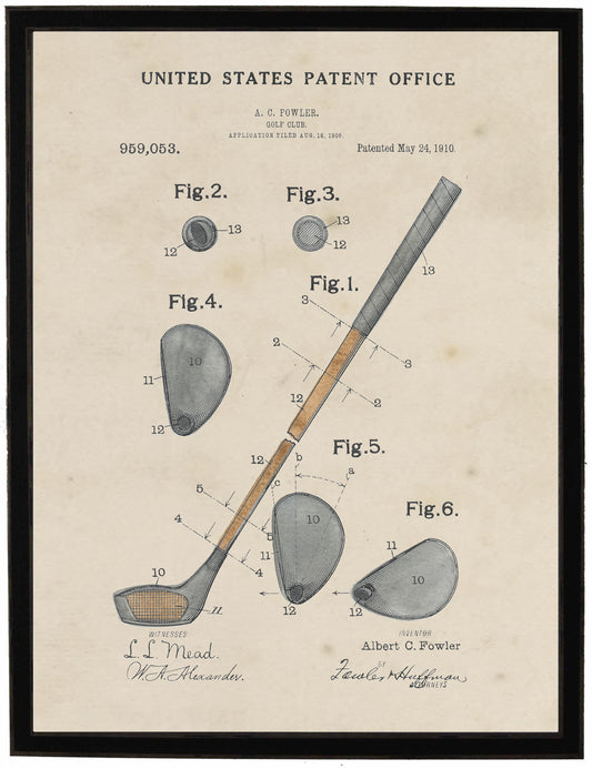 Golf Club Patent - Online Only