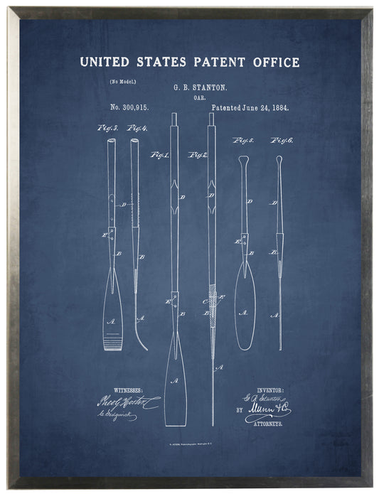 Oars Patent on Navy Background