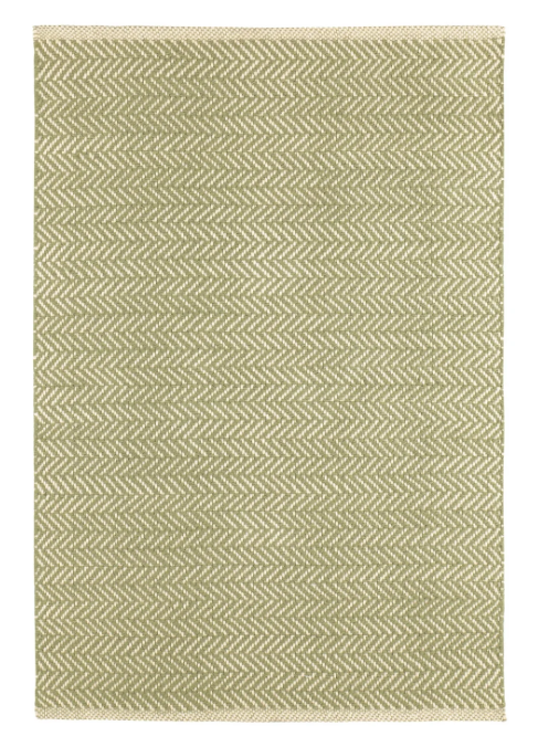 Herringbone Handwoven Cotton Rug Sage 2x3