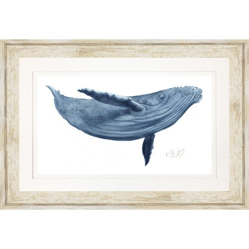 42" x 28" - BLUE WHALE 2 3" DIS-SILVER ***
