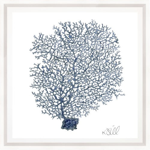 22" x 22" - SEA FAN 1 DIS-SILVER