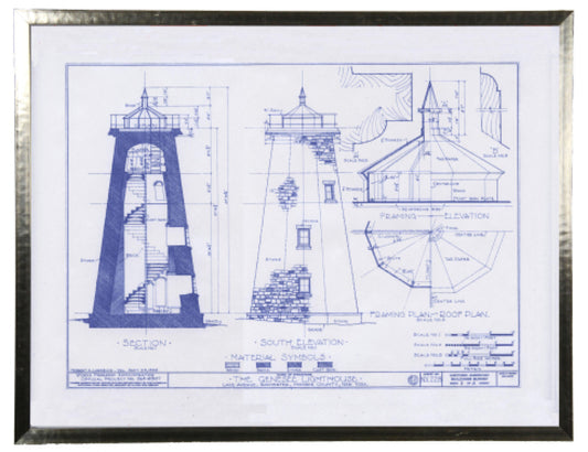 Small Genesee Lighthouse Blueprint - Online Only