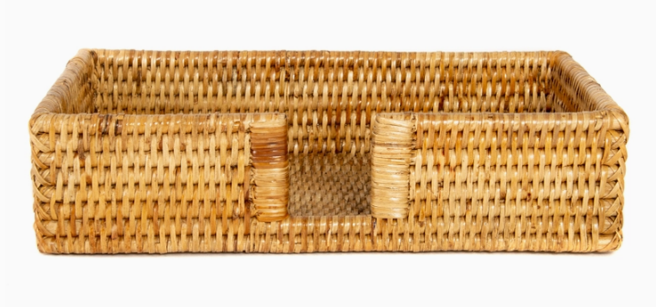 Rattan Napkin Holder with Cutout