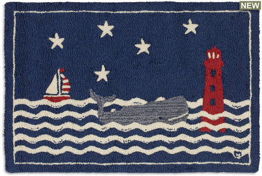 Wavy Whale 2' x 3' Rug