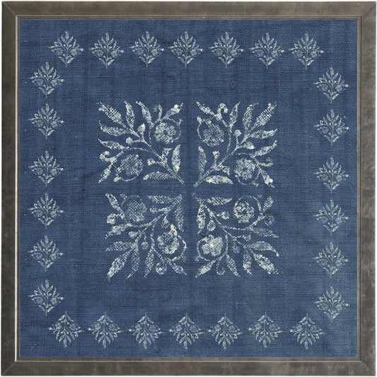 Block Print on Indigo Linen Print M - Online Only