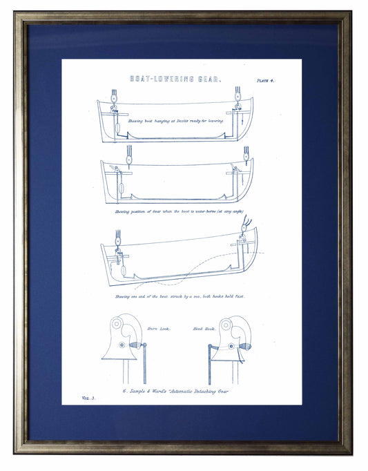 Boat Lowering Gear D, Matted - Online Only