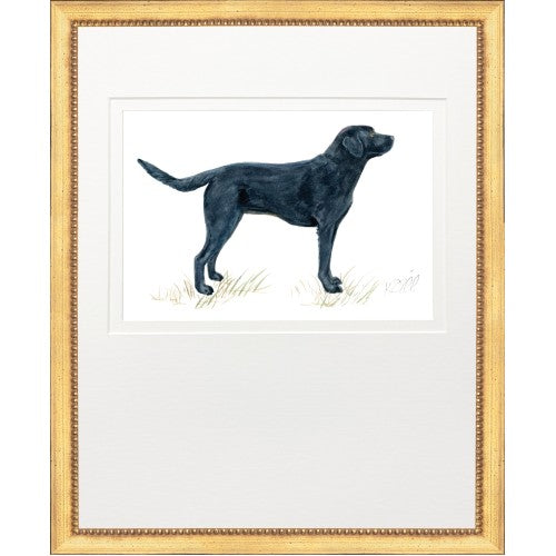18" x 22" - HUNTING DOG 3 (BLACK LAB) 1" SILVER