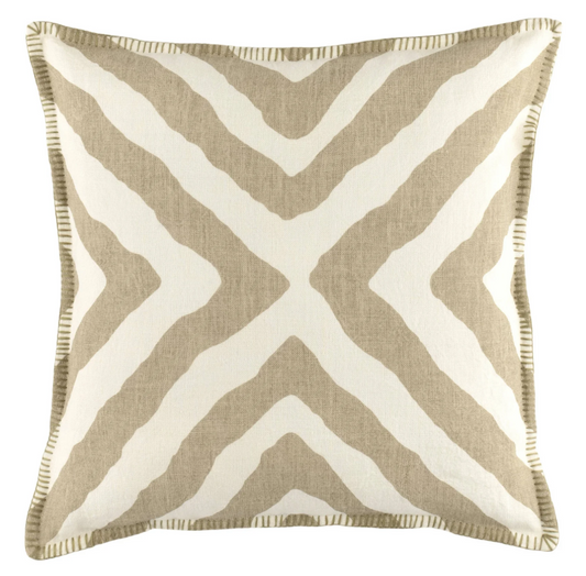 Impy Linen Decorative Pillow - Natural - 22" Square