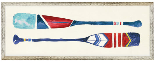 Watercolor Oar Pair J