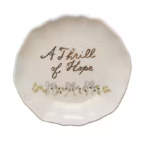 Stoneware Scalloped Plate with Gold Electroplating III