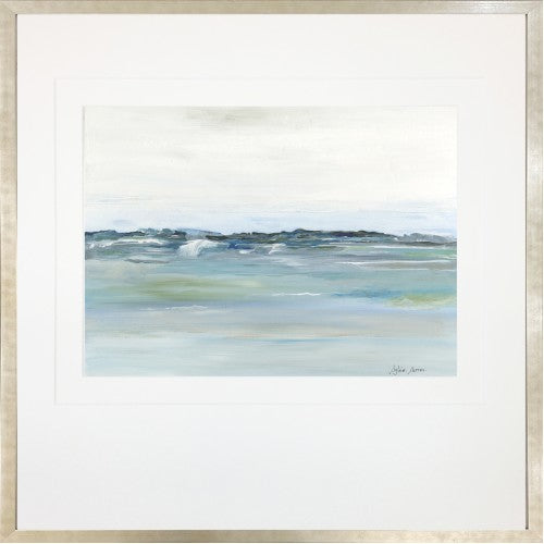 22" x 22" - COASTAL ABSTRACT 2 1" SILVER