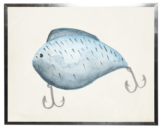 Grey and Light Blue with Black Marks Fish Lure - Online Only