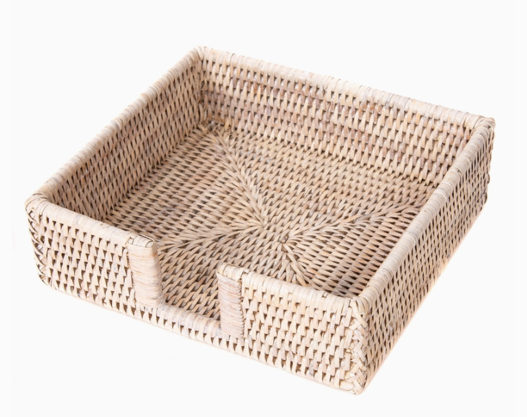 Rattan Napkin Holder with Cutout