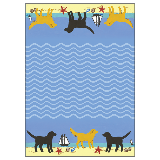 Beach Dogs Kitchen Towel