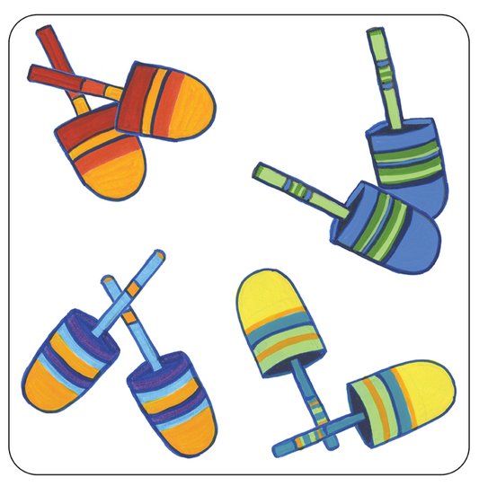 Buoys 4 Piece Coaster Set