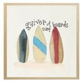 Nautical Alphabet Q Quiver of Surfboards Print