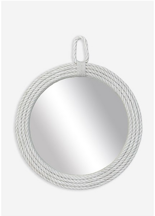 Aspen Round Mirror White