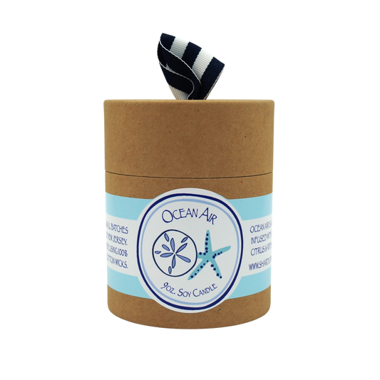 Ocean Air 9oz Soy Candle - Aqua Shells