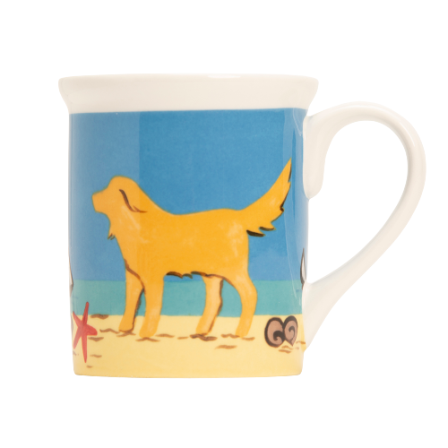 Beach Dog Yellow Mug