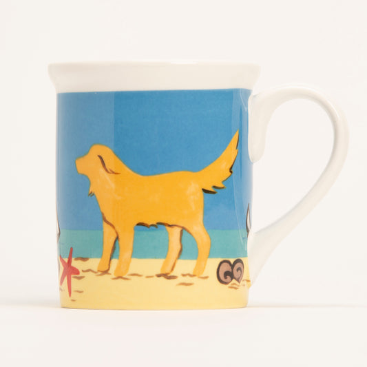Beach Dog Yellow Mug