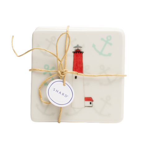 Lighthouse Barnegat 4 Piece Coaster Set
