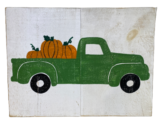 18x24 Truck with Pumpkins in Back PL/LFC